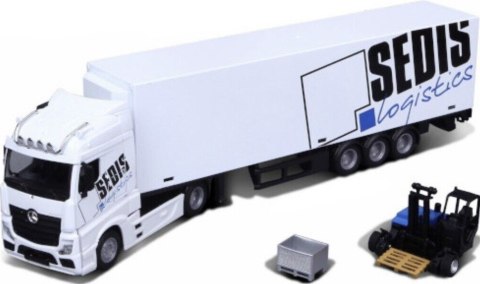 Mercedes Actros naczepa + widlak Bburago 1:43