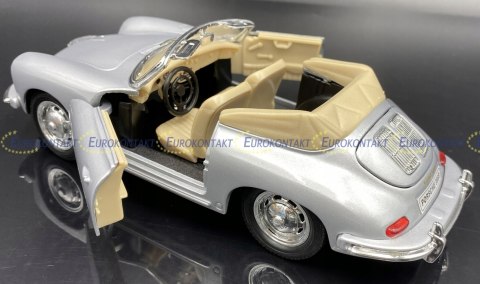 PORSCHE 356B cabrio silver 29390 model WELLY 1:24 PORSCHE 356B cabrio silver 29390 model WELLY 1:24