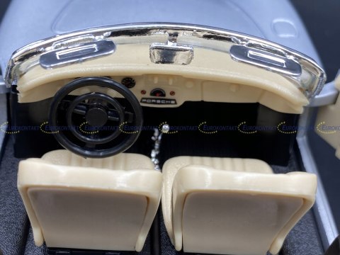 PORSCHE 356B cabrio silver 29390 model WELLY 1:24 PORSCHE 356B cabrio silver 29390 model WELLY 1:24