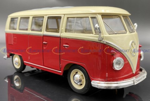 VW Volkswagen T1 1963 red white model WELLY 1:24 VW Volkswagen T1 1963 red white model WELLY 1:24