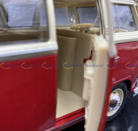 VW Volkswagen T1 1963 red white model WELLY 1:24 VW Volkswagen T1 1963 red white model WELLY 1:24