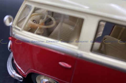 VW Volkswagen T1 1963 red white model WELLY 1:24 VW Volkswagen T1 1963 red white model WELLY 1:24
