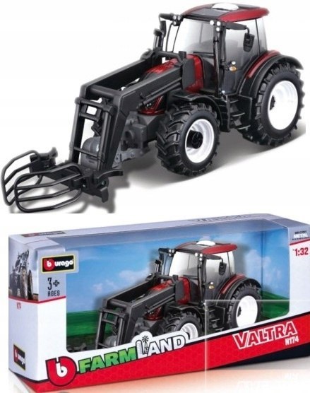 Traktor ciągnik VALTRA N174 1:32 BBURAGO metal