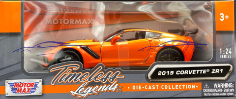 Corvette ZR1 2019 1:24 Motormax 79356 Corvette ZR1 2019 1:24 Motormax 79356