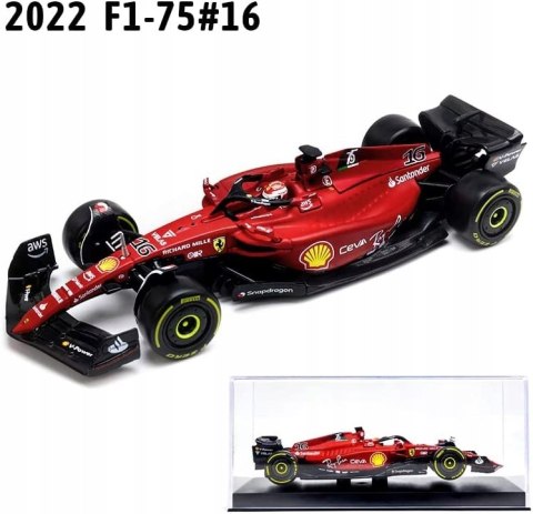 F1 FERRARI F1-75 2022 Leclerc 16 KASK BBurago 1:43 F1 FERRARI F1-75 2022 Leclerc 16 KASK BBurago 1:43