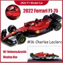 F1 FERRARI F1-75 2022 Leclerc 16 KASK BBurago 1:43