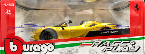FERRARI SF90 Spider duży mod. 1:18 Bburago 16016 FERRARI SF90 Spider duży mod. 1:18 Bburago 16016