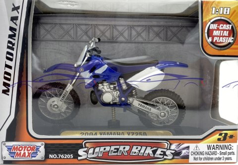 YAMAHA YZ 250 2004 na podstawce 1:18 Motormax YAMAHA YZ 250 2004 na podstawce 1:18 Motormax