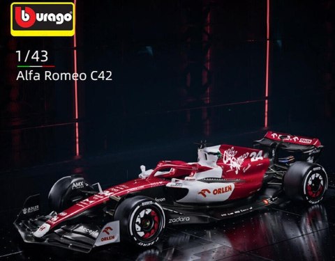 ALFA ROMEO C42 F1 2022 Guanyu Zhou 24 BBurago 1:43 ALFA ROMEO C42 F1 2022 Guanyu Zhou 24 BBurago 1:43