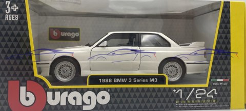 BMW M3 (E30) 1986 1:24 model Bburago 21100 white BMW M3 (E30) 1986 1:24 model Bburago 21100 white