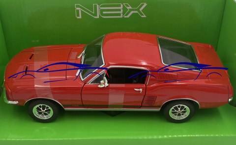 Ford MUSTANG GT 1967 red model 22522 Welly 1:24 Ford MUSTANG GT 1967 red model 22522 Welly 1:24