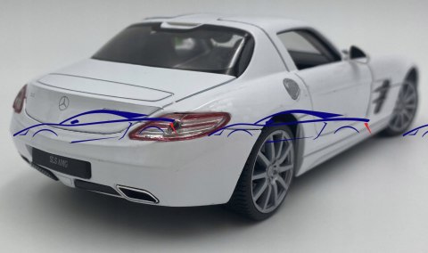 MERCEDES AMG SLS samochód model 24025 Welly 1:24 MERCEDES AMG SLS samochód model 24025 Welly 1:24