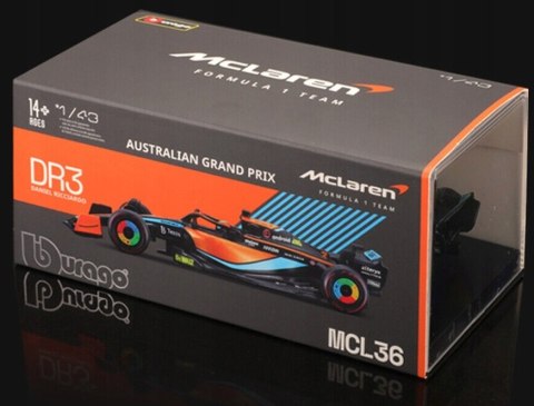 McLaren MCL36 F1 2022 #4 Norris KASK BBurago 1:43 McLaren MCL36 F1 2022 #4 Norris KASK BBurago 1:43