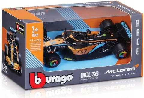 McLaren MCL36 F1 2022 Lando Norris #4 BBurago 1:43 McLaren MCL36 F1 2022 Lando Norris #4 BBurago 1:43
