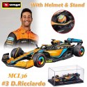 McLaren MCL36 F1 2022 Ricciardo KASK BBurago 1:43