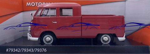VW Type 2 T1 Double Cab Pickup 1:24 Motormax 79343 VW Type 2 T1 Double Cab Pickup 1:24 Motormax 79343