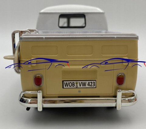 VW Type 2 T1 Pickup z deską 1:24 Motormax 79560 VW Type 2 T1 Pickup z deską 1:24 Motormax 79560