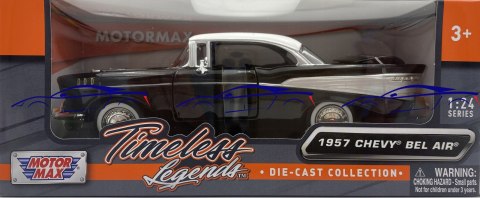 Chevrolet Bel Air 1957 1:24 black Motormax 73228 Chevrolet Bel Air 1957 1:24 black Motormax 73228