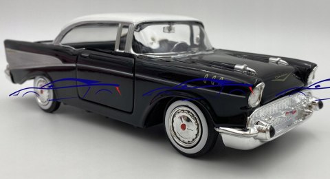 Chevrolet Bel Air 1957 1:24 black Motormax 73228 Chevrolet Bel Air 1957 1:24 black Motormax 73228