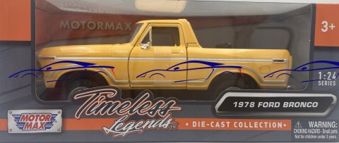 Ford Bronco (open top) 1978 1:24 Motormax 79374 Ford Bronco (open top) 1978 1:24 Motormax 79374