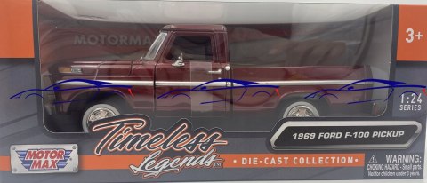 Ford F-100 Pickup 1969 1:24 Motormax 79315 Ford F-100 Pickup 1969 1:24 Motormax 79315