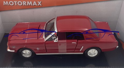 Ford MUSTANG 1/2 coupe 1964 1:24 Motormax 73273 Ford MUSTANG 1/2 coupe 1964 1:24 Motormax 73273