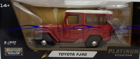 Toyota FJ 40 Hard Top 1:24 red Motormax 79323 Toyota FJ 40 Hard Top 1:24 red Motormax 79323