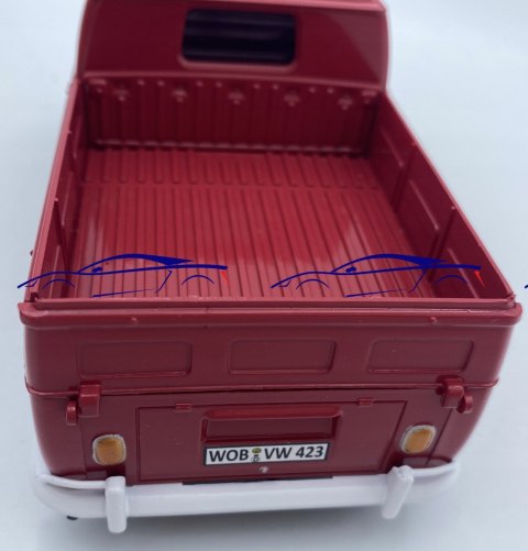 VW Type 2 T1 Double Cab Pickup 1:24 Motormax 79343 VW Type 2 T1 Double Cab Pickup 1:24 Motormax 79343