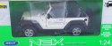 JEEP Wrangler Rubicon convertible model Welly 1:24