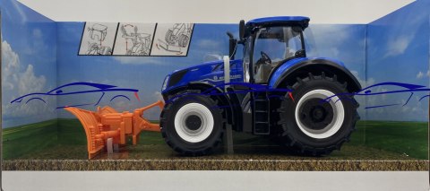 Ciągnik New Holland T7 z pługiem 1:32 BBURAGO Ciągnik New Holland T7 z pługiem 1:32 BBURAGO