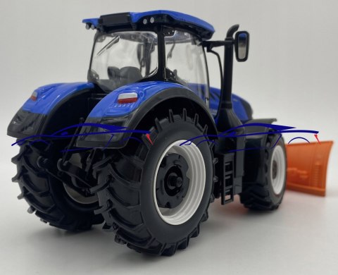 Ciągnik New Holland T7 z pługiem 1:32 BBURAGO Ciągnik New Holland T7 z pługiem 1:32 BBURAGO