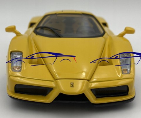 FERRARI ENZO yellow model Bburago 26006 1:24 FERRARI ENZO yellow model Bburago 26006 1:24