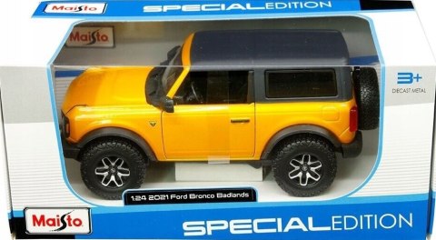Ford BRONCO BADLANDS 2021 orange 1:24 Maisto 31530 Ford BRONCO BADLANDS 2021 orange 1:24 Maisto 31530