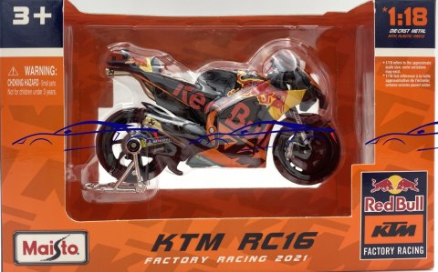 KTM RC16 Red Bull #33 B. Binder MotoGP 1:18 Maisto KTM RC16 Red Bull #33 B. Binder MotoGP 1:18 Maisto