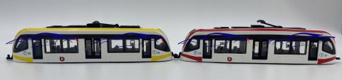 TRAMWAJ metalowy 20cm BBurago 32105 yellow TRAMWAJ metalowy 20cm BBurago 32105 yellow