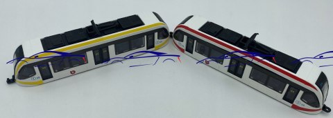 TRAMWAJ metalowy 20cm BBurago 32105 yellow TRAMWAJ metalowy 20cm BBurago 32105 yellow