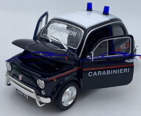 Fiat 500 Carabinieri model 22515IC Welly 1:24 Fiat 500 Carabinieri model 22515IC Welly 1:24