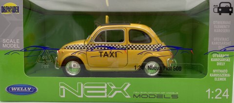 Fiat 500 Taxi model 22515TI Welly 1:24 Fiat 500 Taxi model 22515TI Welly 1:24