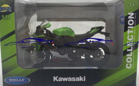 KAWASAKI Nnja ZX-10R 2021 model 1:18 Welly KAWASAKI Nnja ZX-10R 2021 model 1:18 Welly