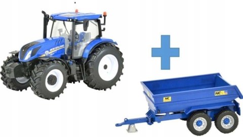 NEW HOLLAND T6 + przyczepa NC 1:32 Britains 43268 NEW HOLLAND T6 + przyczepa NC 1:32 Britains 43268