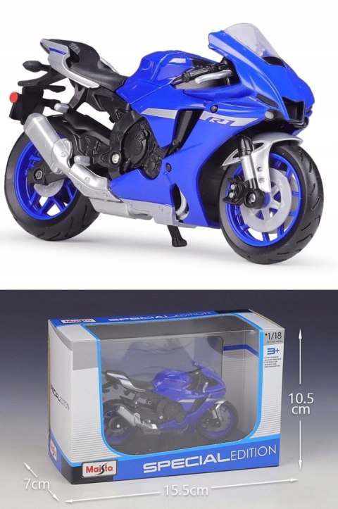 YAMAHA TYZF-R1 2021 model na podstawce 1:18 Maisto YAMAHA TYZF-R1 2021 model na podstawce 1:18 Maisto