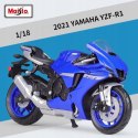 YAMAHA TYZF-R1 2021 model na podstawce 1:18 Maisto