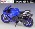 YAMAHA TYZF-R1 2021 model na podstawce 1:18 Maisto