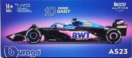 F1 BWT Alpine A523 #10 P. Gasly KASK BBurago 1:43 F1 BWT Alpine A523 #10 P. Gasly KASK BBurago 1:43