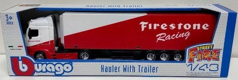 Mercedes Actros naczepa Firestone Bburago 1:43 Mercedes Actros naczepa Firestone Bburago 1:43