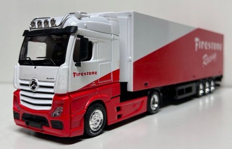 Mercedes Actros naczepa Firestone Bburago 1:43 Mercedes Actros naczepa Firestone Bburago 1:43