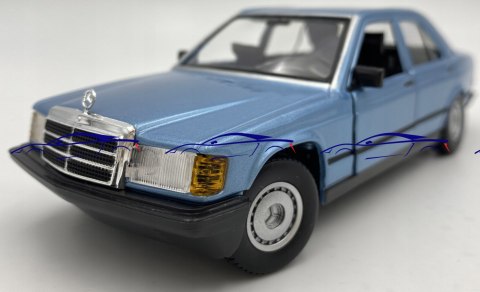 Mercedes Benz 190E W201 blue 1:24 Bburago 21103 Mercedes Benz 190E W201 blue 1:24 Bburago 21103
