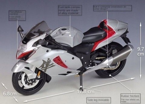 SUZUKI Hayabusa 2022 motocykl model 1:12 Maisto SUZUKI Hayabusa 2022 motocykl model 1:12 Maisto