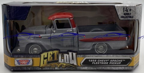 Chevy Apache Fleetside Pickup 1:24 Motormax 79033 1958 Get Low Series Chevy Apache Fleetside Pickup 1:24 Motormax 79033 1958 Get Low Series