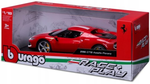 FERRARI 296 GTB Assetto Fiorano 1:18 Bburago 16017 red FERRARI 296 GTB Assetto Fiorano 1:18 Bburago 16017 red